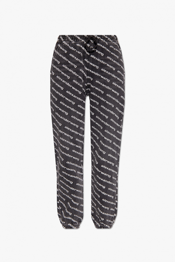 Jeans with logo T by Alexander Wang - Palm Paint Splatter